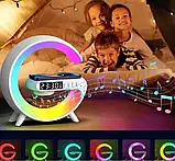 Нічник Smart Light з бездротовою зарядкою, колонкою та годинником, фото 3