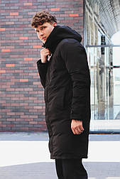Чоловіча стильна подовжена куртка на зиму