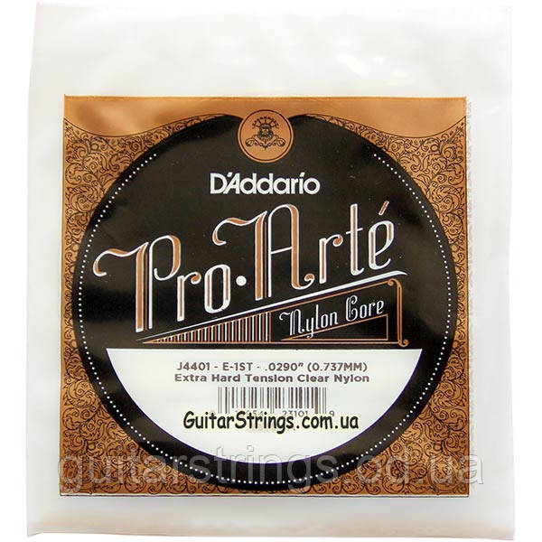 Струна D'Addario J4401 Pro-Arte Clear 1st Nylon String Extra Hard Tension (класика)