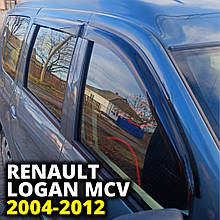 Дефлектори вікон (вітровики) для Renault Logan I 2004-2012 MCV накладні (DEFL) Q2