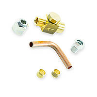 Набір монтажний для виносу клапана газу з редуктора tomasetto (пропан-бутан), вхід d8 (термопластик)