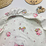 Простирадло на резинці з бавовни для дитячого ліжечка, фото 3