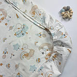 Простирадло на резинці з бавовни для дитячого ліжечка, фото 5