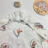 Простирадло на резинці з бавовни для дитячого ліжечка, фото 4