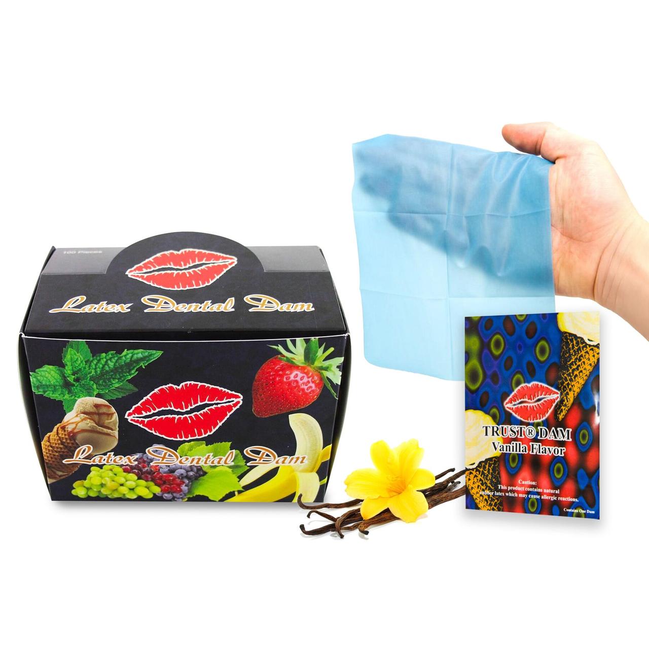 Набір латексних серветок Latex Dental Dams Vanilla 100 шт.