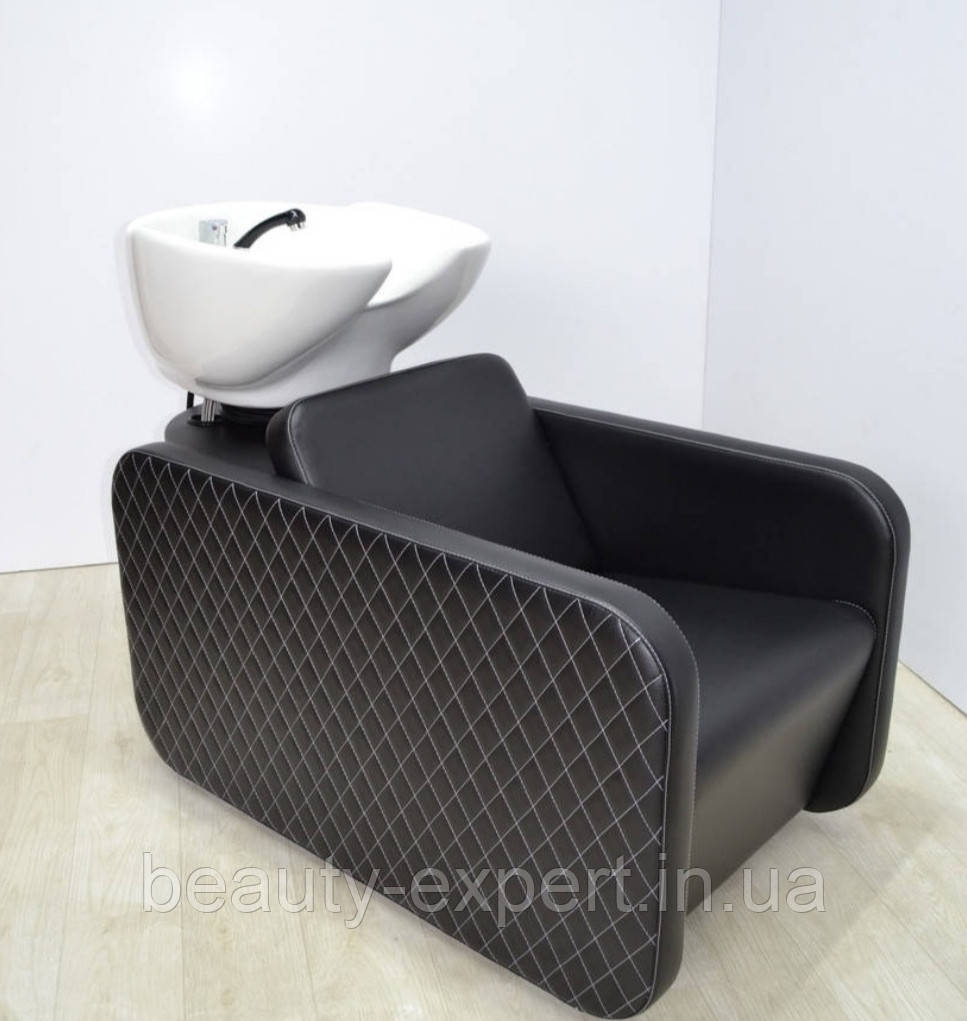 Перукарська мийка Vanessa LUX Black крісло-мийка перукарські меблі для салонів краси