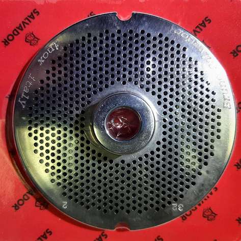 Решітка 2 мм з центр. втулкою для м'ясорубки мод.32 (D98/d13.5мм) сиcтема Enterprise, фото 1