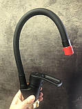 Змішувач ZEGOR для кухні  чорний колір  YUB4-F181YB, фото 2