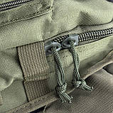Чоловіча тактична сумка через плече олива Dallley 5л - повсякденна бананка-барсетка через плече чоловіча, фото 6