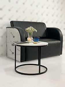 Комплект меблів для перукарень 2в1 Infinity Loft диван для очікування та столик для клієнтів