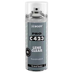 Захисний лак спрей для фар прозорий Body C423 Lens Clear 400мл
