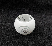 Плафон круглий для люстри світильника скляний матовий білий П11