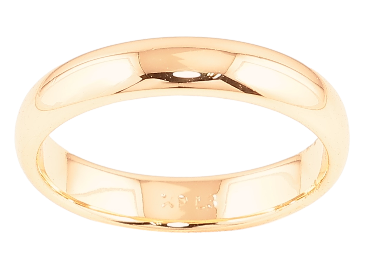 Каблучка Xuping M&L Колір 18K "Обручка, ширина 4мм" р.16.5,17,18,18.5,19,19.5,20,20.5, фото 1
