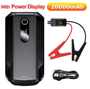 Бустер пуско-зарядний пристрій BASEUS Jump Starter 10000Ah 500A/1000A, фото 4