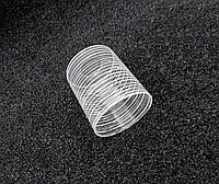 Плафон прозорий круглий для люстри світильника скляний матовий білий П13