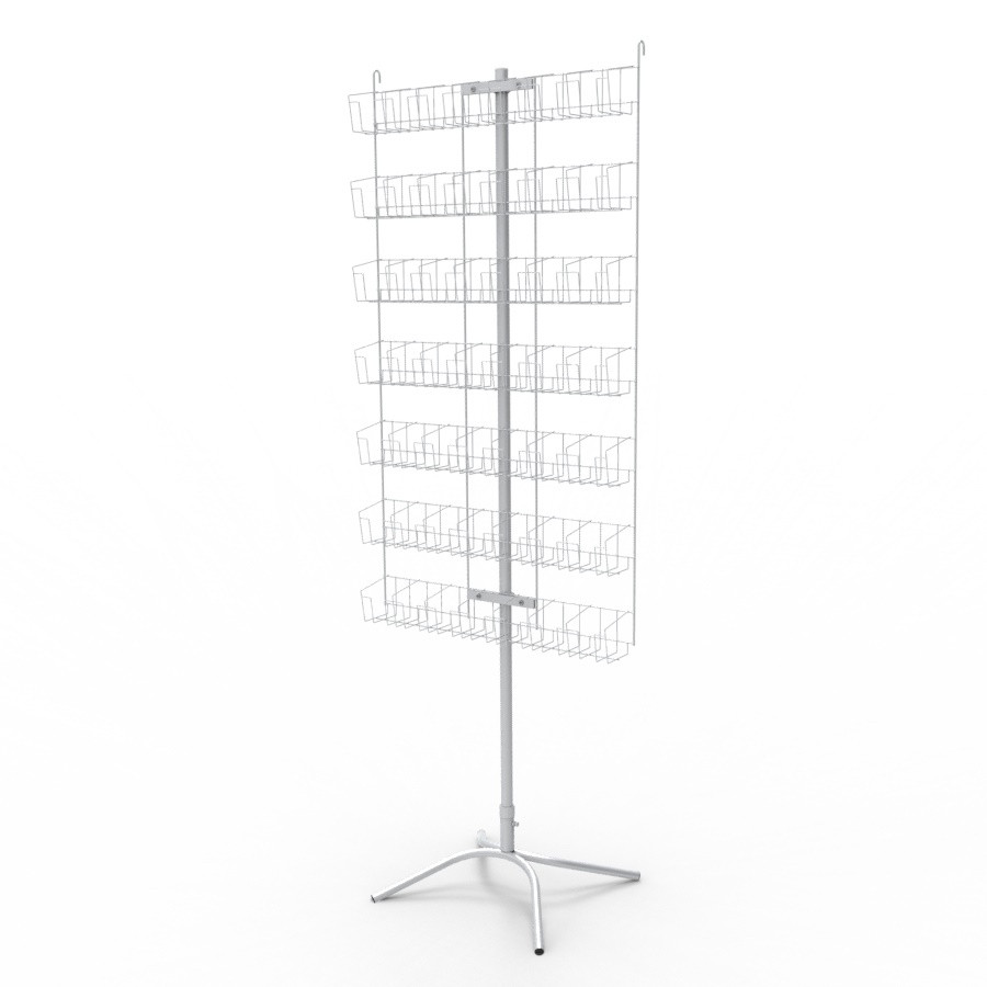 Стенд для насіння 7 полиць на 49 кишень, біла