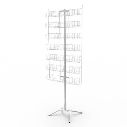 Стенд для насіння 7 полиць на 49 кишень, біла, фото 1