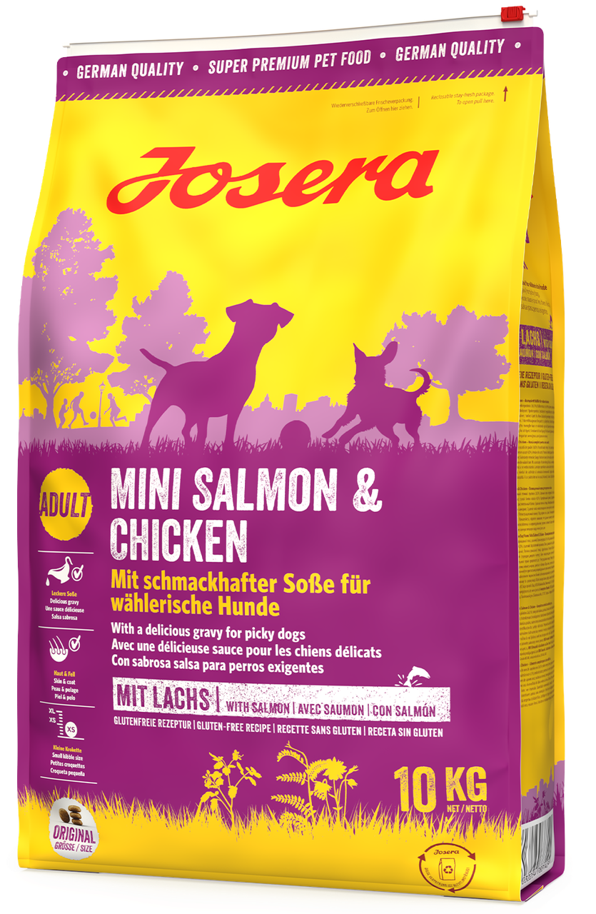 Сухий корм Josera Mini Adult Salmon & Chicken корм із лососем і куркою для собак дрібних порід 10 кг