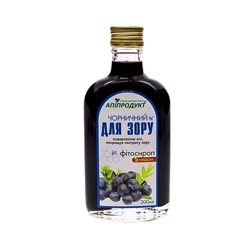 Фітосироп для зору чорничний з медом Апіпродукт 200 мл