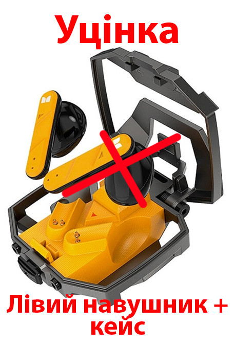 Уцінка* Навушники MONSTER Airmars XKT09 yellow *Лівий навушник + кейс