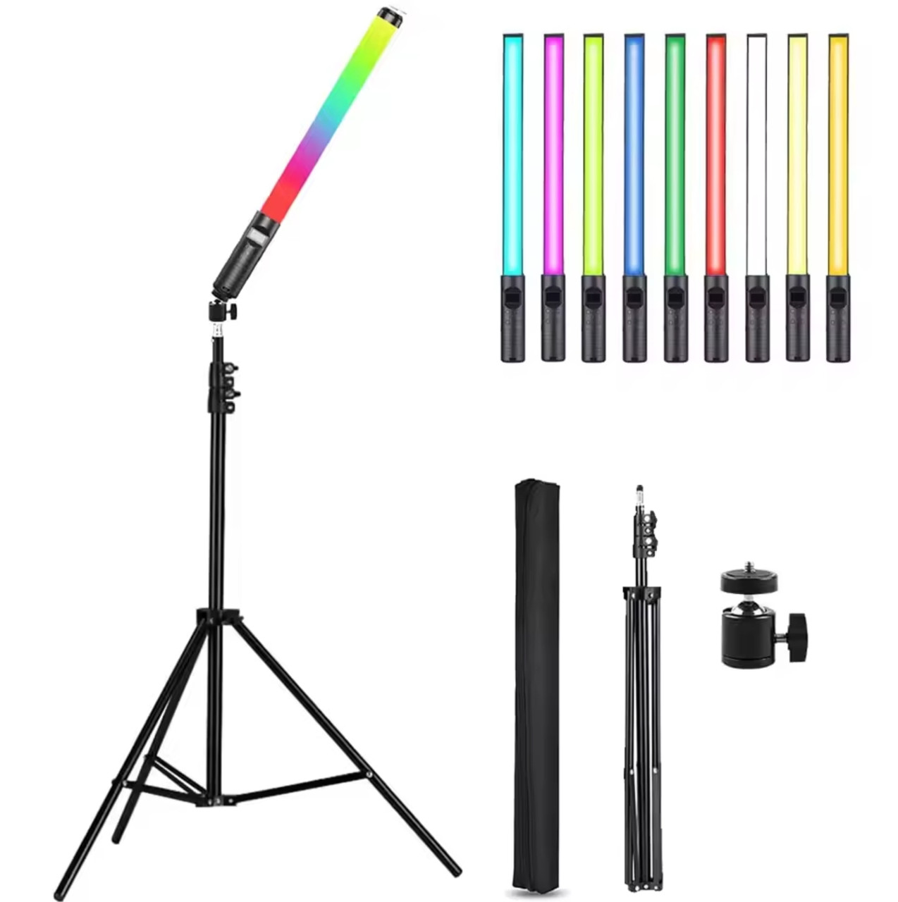 Двоторонна лампа RGB меч Led Stick палиця для відеознімання титок 20 Ват на акумуляторі