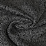 Відріз 1,55м трикотаж ангорка двостороння темно-сіра в повздовжню смужку1,5см, фото 6