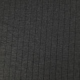 Відріз 1,55м трикотаж ангорка двостороння темно-сіра в повздовжню смужку1,5см, фото 3