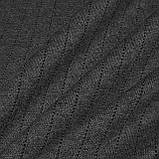 Відріз 1,55м трикотаж ангорка двостороння темно-сіра в повздовжню смужку1,5см, фото 8