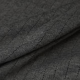 Відріз 1,55м трикотаж ангорка двостороння темно-сіра в повздовжню смужку1,5см, фото 10