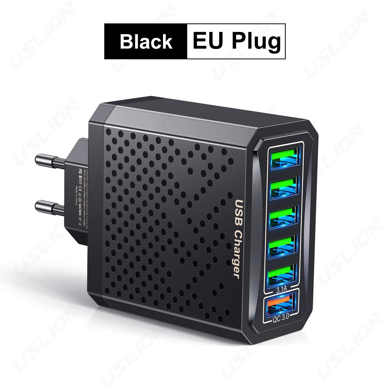 Зарядний пристрій для мобільних пристроїв USLION 6xUSB