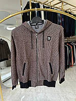 Чоловіча кофта BS 3643 (батал) 3-5XL коричнева