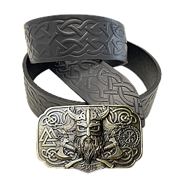 Ремінь (тиснення) з пряжкою Одін латунь bb52