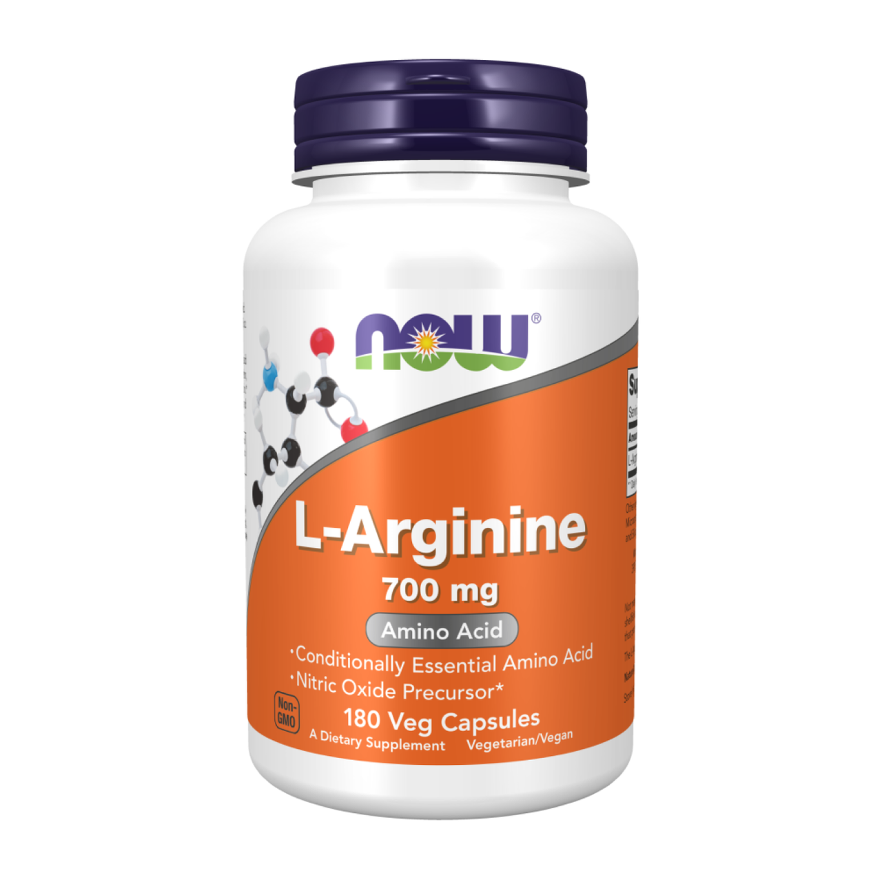 Л-Аргінін Now Foods L-Arginine 700 мг 180 капсул
