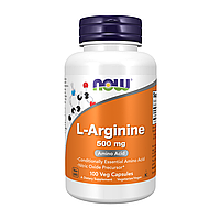 Л-Аргінін Now Foods L-Arginine 500 мг 100 капсул