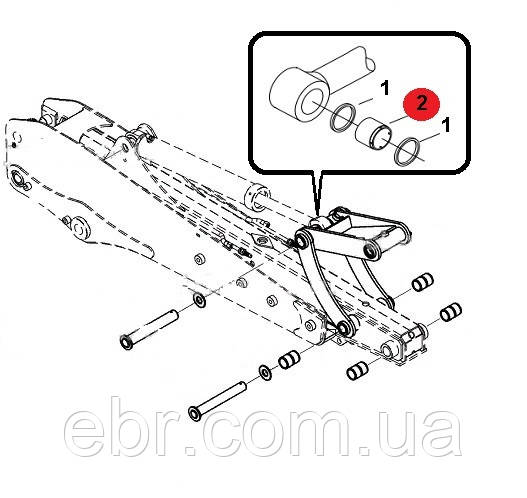 B69E82 Втулка в шток гідроциліндра ковша CUKUROVA / TARSUS / ELAZ 888