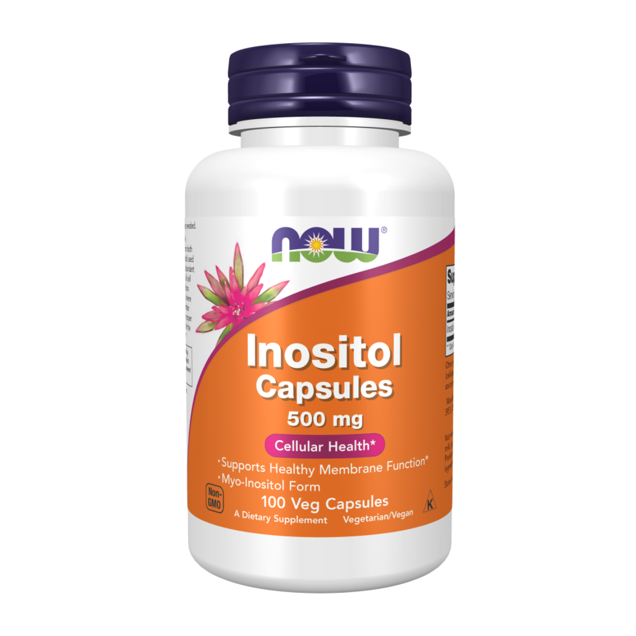 Інозитол клітинне здоров'я Now Foods Inositol 500 мг 100 капсул