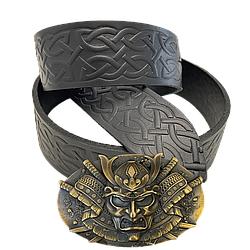 Ремінь (тиснення) з пряжкою Самурай латунь bb53