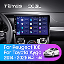 Штатна магнітола Teyes CC3L Toyota Aygo (2014-2021), фото 3