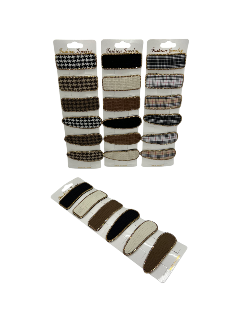 Заколка хлопалка з камінням, фото 1