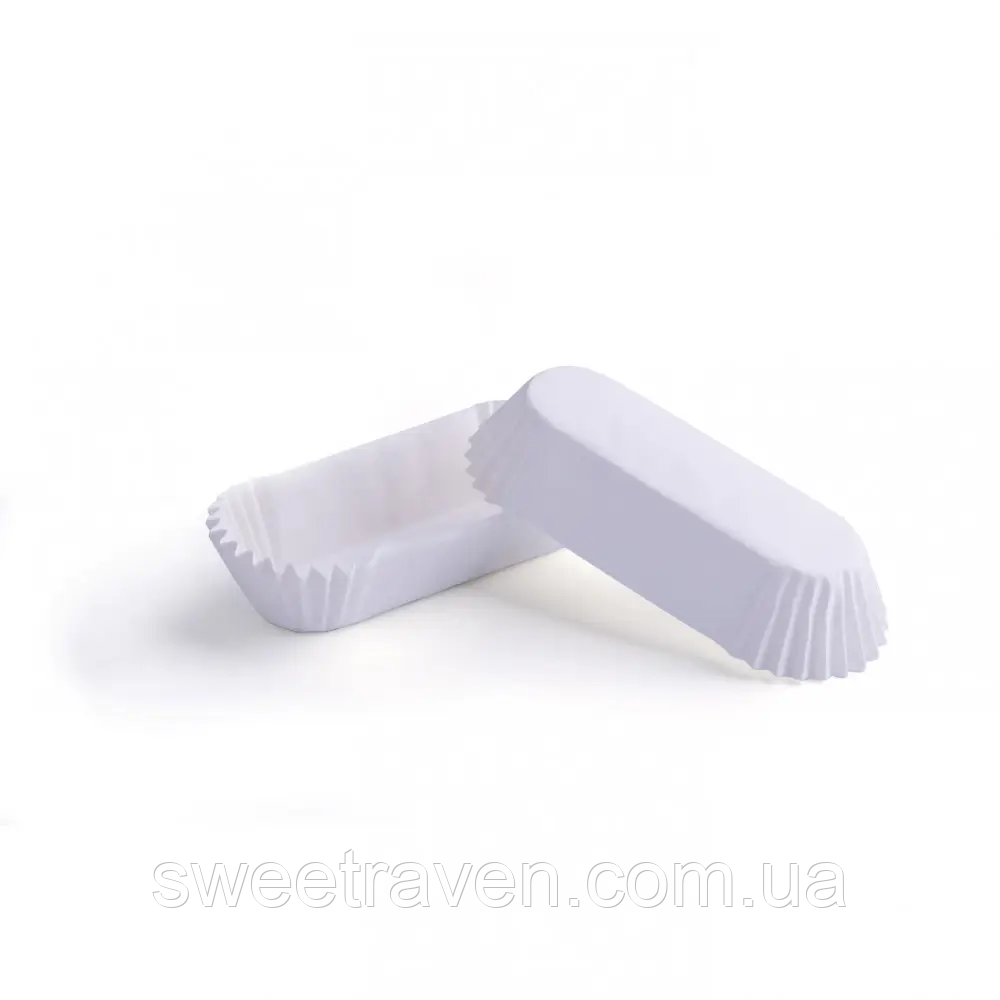 Паперові форми для еклерів Білі 100*30*25 мм - (25 шт), фото 1
