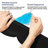 Маска для сну Supretto з гелевою охолоджувальною вставкою, Чорна (9081), фото 2