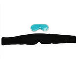 Маска для сну Supretto з гелевою охолоджувальною вставкою, Чорна (9081), фото 9