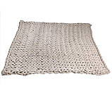 Обтяжений плед Supretto оксамитовий крупної в'язки, 8 кг, Сірий (9001), фото 10