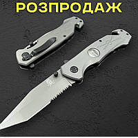 Туристичний складаний ніж зі стропорізом та стеклобоєм