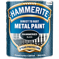 Hammerite Hammered - фарба по металу молоткова "3 в 1" (Чорна), 0,7л