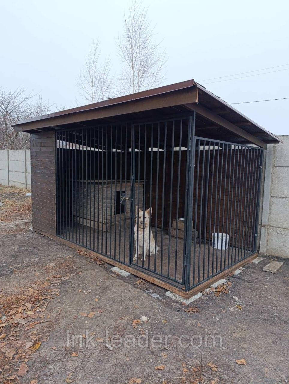 Вольєр закритий металевий для собаки 3*2 м розбірний