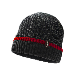 Зимова водонепроникна шапка Dexshell Cuffed Beanie розмір S/M (56-58 см) Чорна з червоною смугою