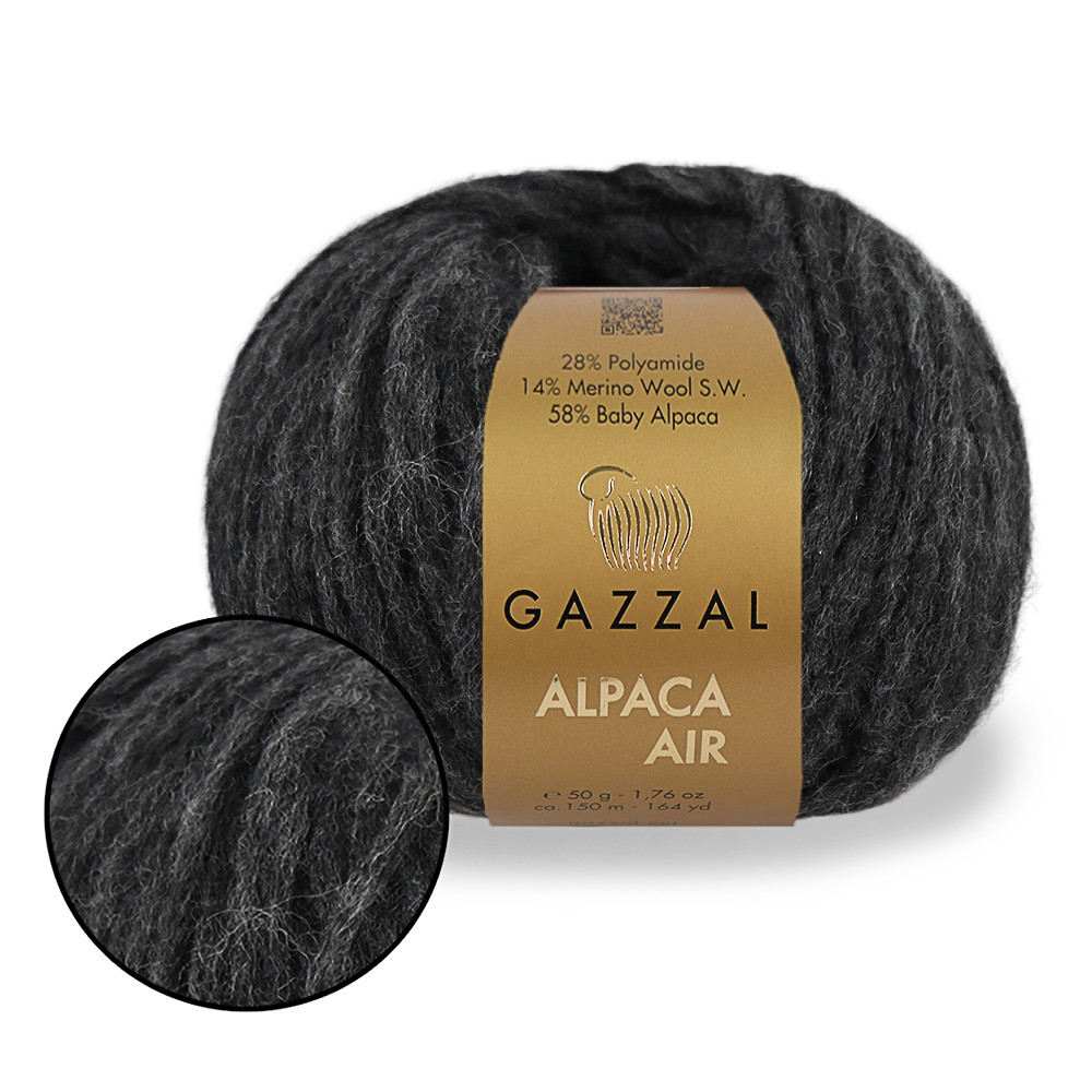 Gazzal Alpaca Air, Темно-сірий №96, фото 1
