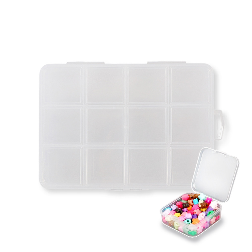 Органайзер для бісеру, 12 комірок, 13.6*9.7*1.7 см, фото 1