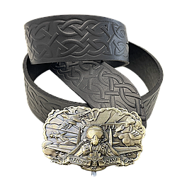 Ремінь (тиснення) з пряжкою Привид Київа латунь bb57